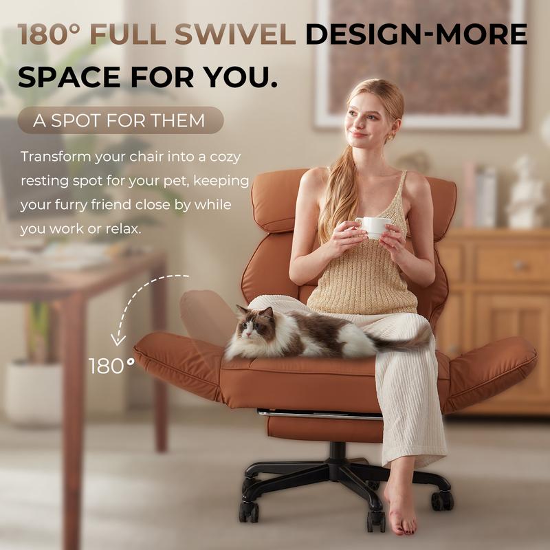 Cross egged Office Chair with Pivoting Armrests